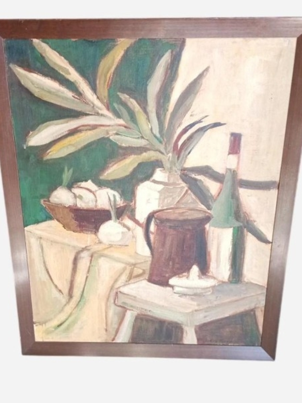 Still Life Botanical Wall Art - Green and Cream Tones